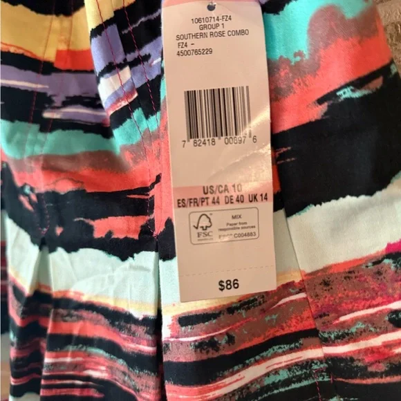 Black Label NWT Colorful Striped Sleeveless Dress - Picture 3 of 8